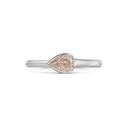 Natural Fancy Pink Diamond Set in a Platinum Band