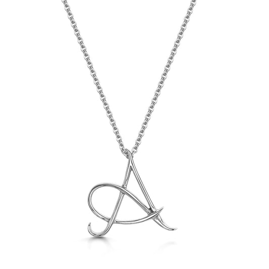 Letter A Initial Pendant & Chain