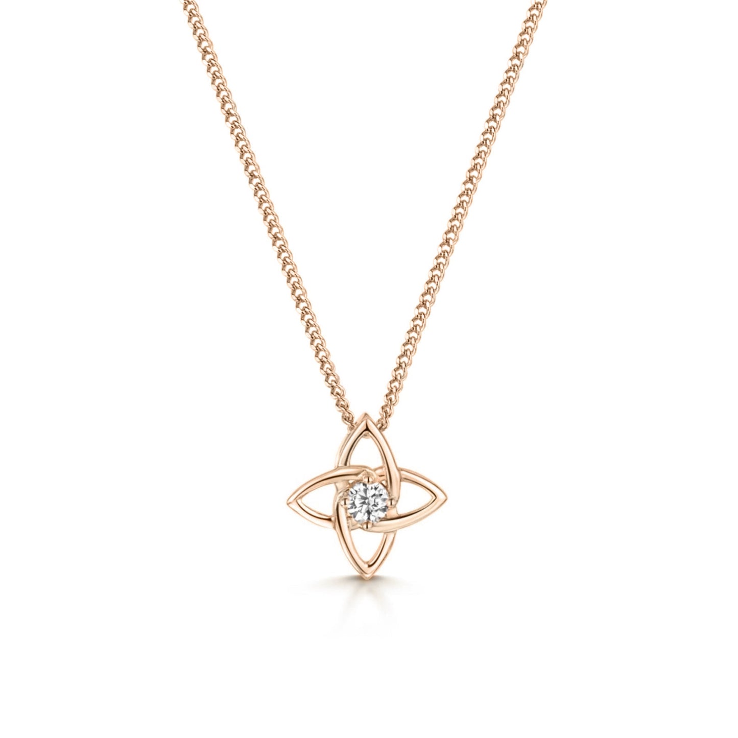 Rose Gold Diamond Star Necklace