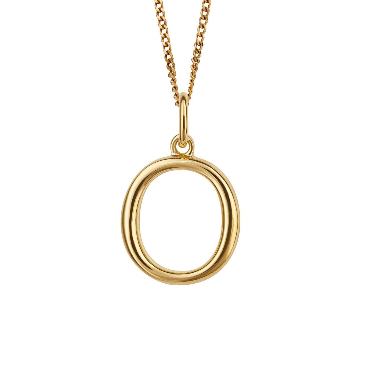 Yellow Gold Initial Necklace