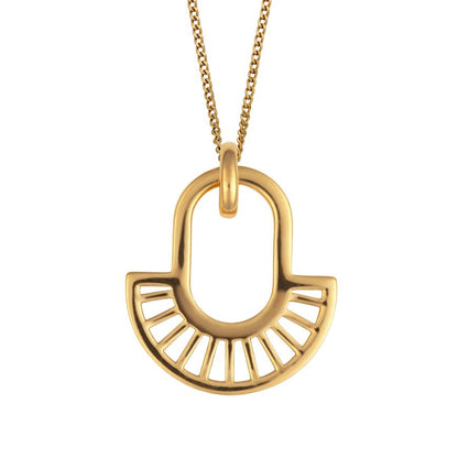 Art Deco Style Gold Necklace 