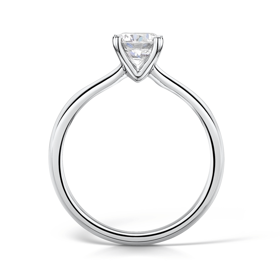 Round Diamond Solitaire Engagement Ring Side View